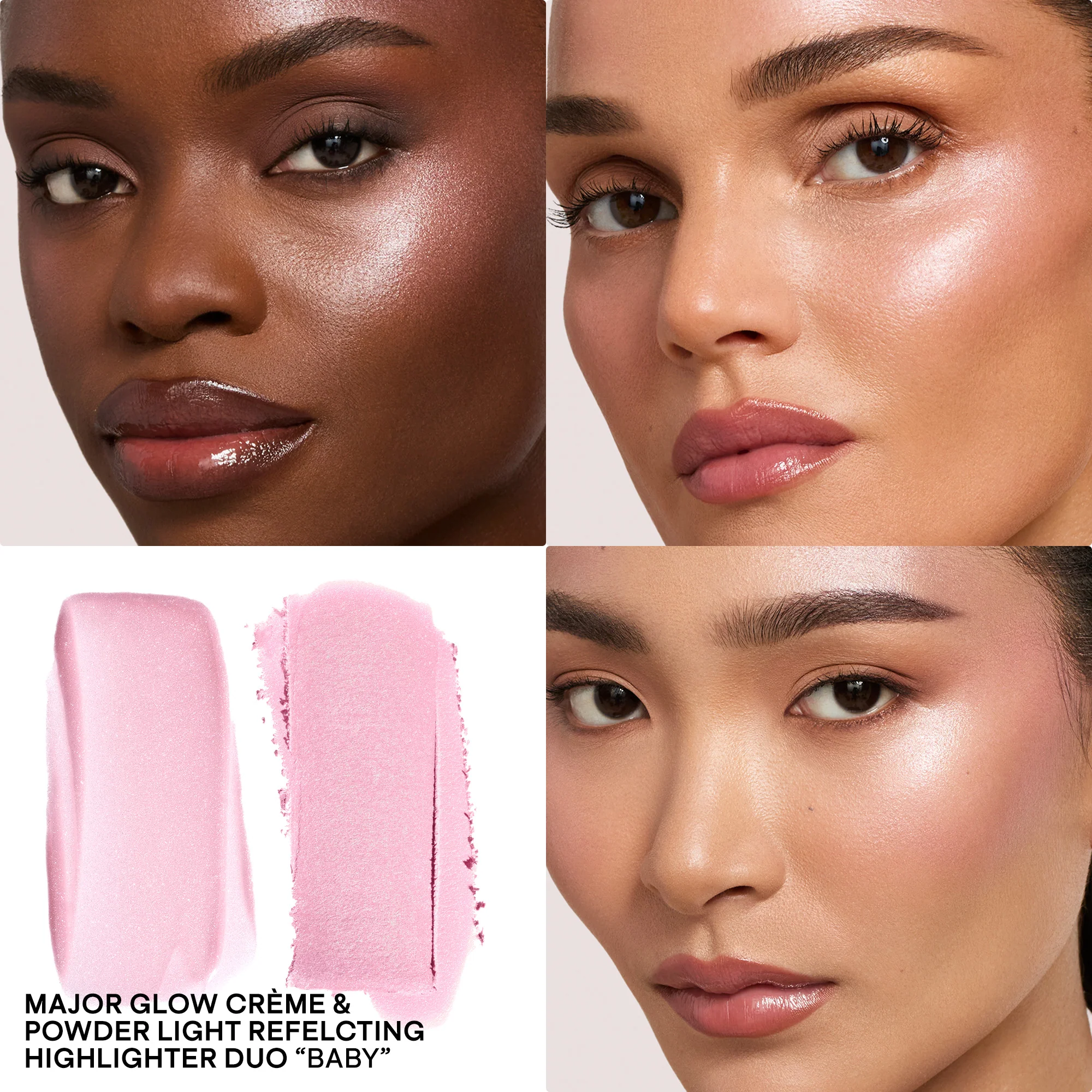 Major Glow Crème & Powder Light Reflecting Translucent Highlighter Duo - Image 3
